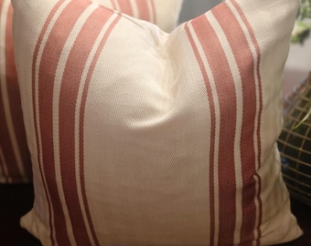 Red Stripe Pillow Cover