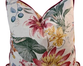 Deep Tones Floral Pillow Cover