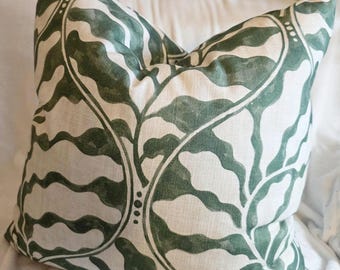 Emerald Leaves Pillow Cover