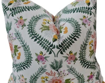 Garden Party Floral Print Pillow Cover