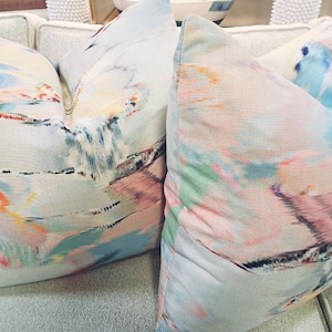 Abstract Vibrant Watercolor Pillow Cover