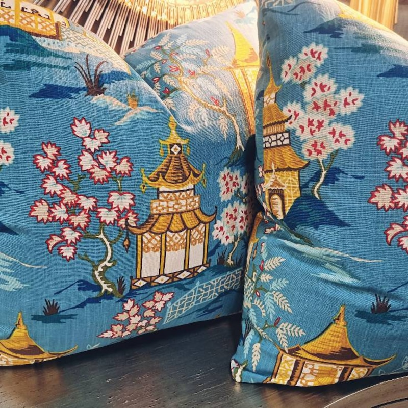 Yellow Chinoiserie Fabric - Etsy