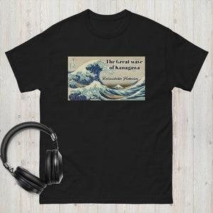 Katsushika Hokusai Wielka fala w Kanagawie Estetyczna sztuka Koszulka unisex% 100% wysokiej jakości bawełny