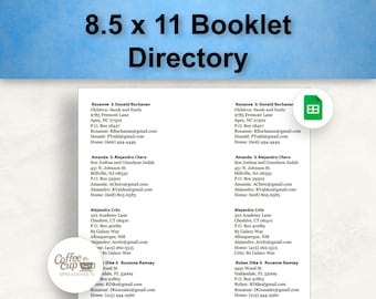 Boekjeslijst van 8,5 x 11: 4 items per gevouwen pagina