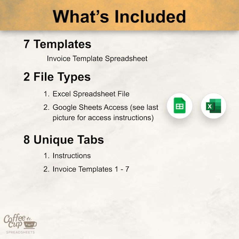 Invoice Template Google Sheet and Excel | Multi-version Professional ...