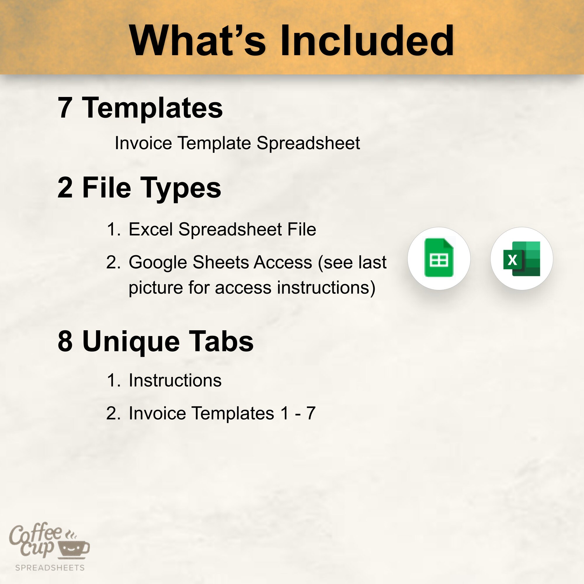 Invoice Template Google Sheet and Excel | Multi-version Professional ...