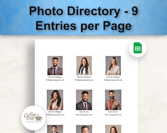 Photo Directory - 9 Entries per Page with 2 Lines