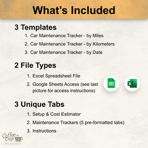 Car Maintenance Log, Vehicle Maintenance Checklist, automotive repair tracker, vehicle dashboard, car cost tracker, Auto repair excel, car maintenance book Google Sheet, Car Repair Tracker
