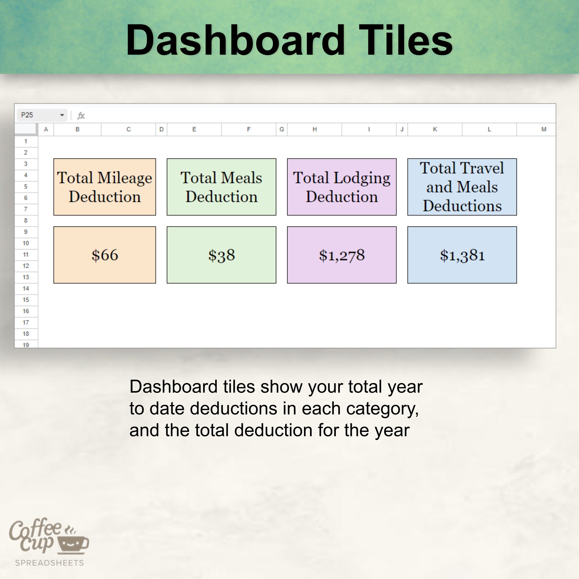 Mileage Tracker: Google Sheet & Excel Mileage Log (printable) - Etsy