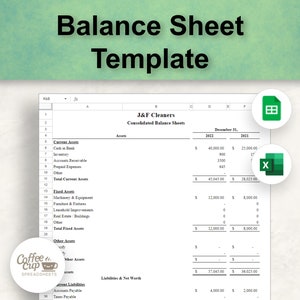 Modello di bilancio Excel e foglio Google/Foglio di calcolo del bilancio per piccole imprese