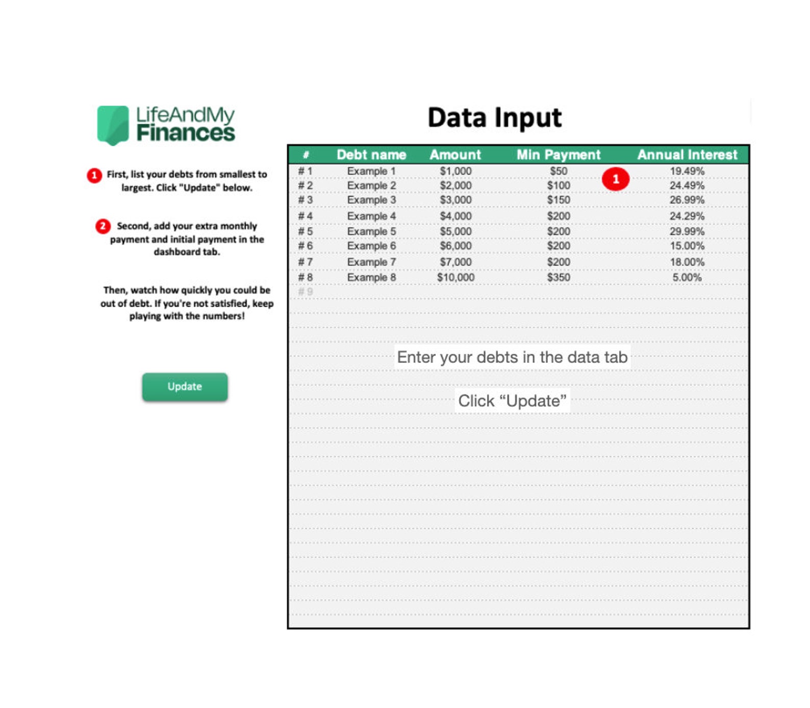 Credit Card Payoff Calculator Credit Card Payoff Spreadsheet Credit ...