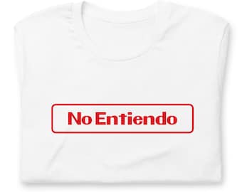 Maglietta da giocatore spagnolo "No Entiendo", regalo per videogioco retrò