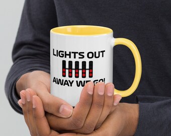Tazza da caffè Formula 1 / Luci spente e via, tazza decorativa da 11 once