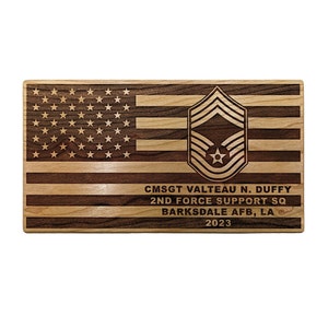 Personalized Military Plaque | Promotion | PCS | Going Away Gift | Retirement | Air Force | Army | Marines |Navy | Coast Guard | Space Force