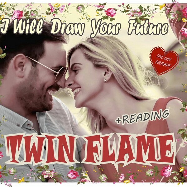 Twin Flame Drawing Etsy