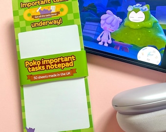 Poko Pocket Monster Notepad | Game Lover Task Pad, Recycled Paper Stationery