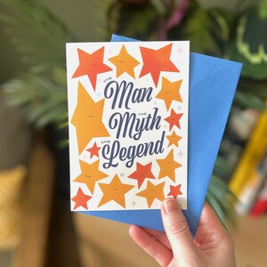 Tarjeta del Día del Padre, Tarjeta de Cumpleaños para Papá, Tarjeta de Cumpleaños para Hermano, Tarjeta de Cumpleaños para Abuelo, Tarjeta de Cumpleaños para Tío, Tarjeta de Novio / Mito y Leyenda del Hombre