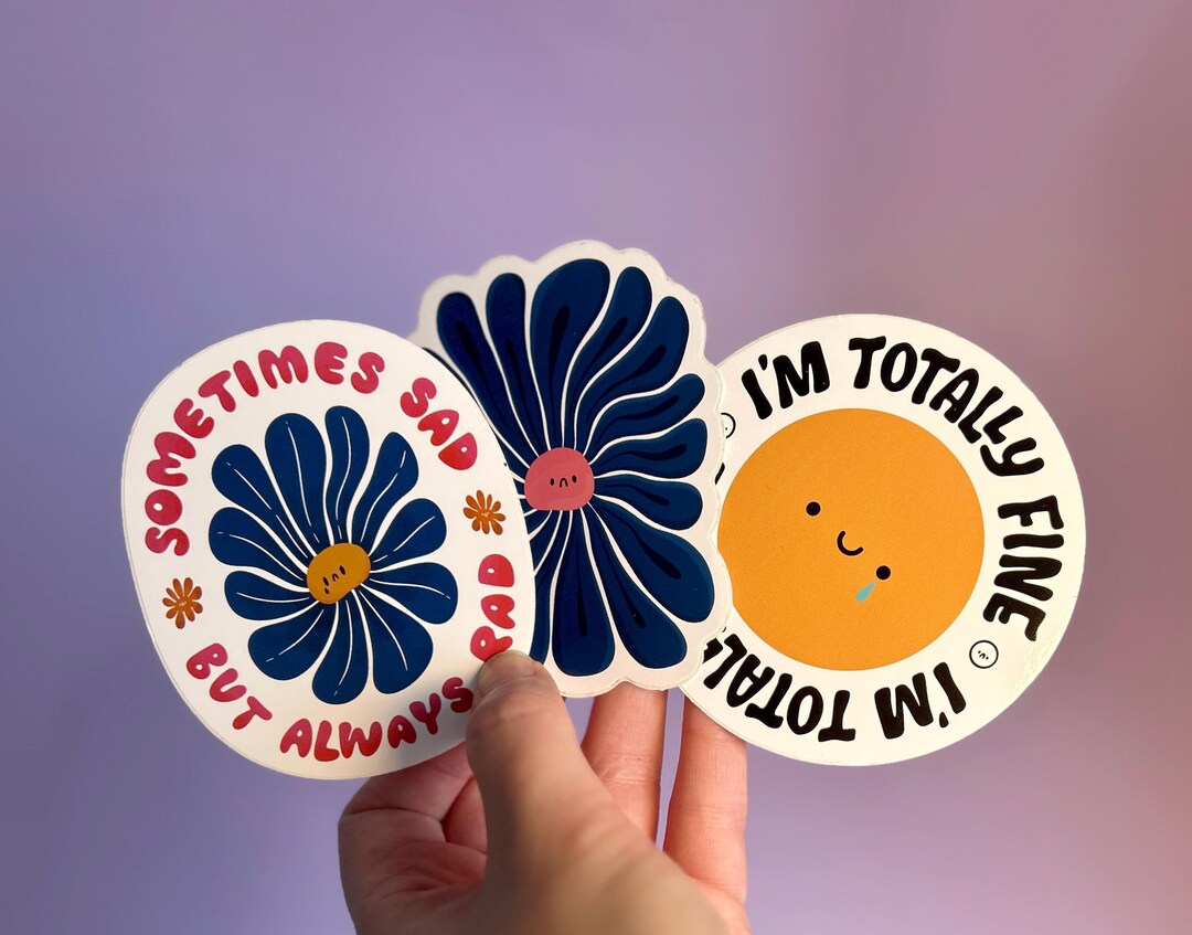 Rad Sitcker Sad but Rad Sticker Pack: Waterproof Vinyl Stickers - Etsy