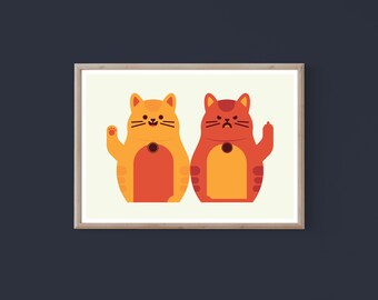 A3 Cat Moods Print