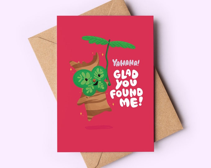 Forest Friend Korok Valentines Day Card | Gamer Gift