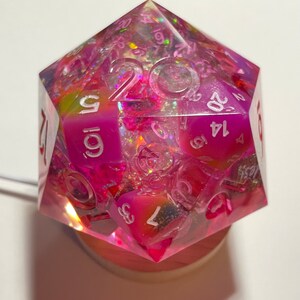 D20 Lamp with dice inside USB LED
