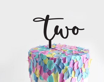 Two 2 | Birthday Cake Topper | Acrylic | Wooden | Decoration | Party | Celebration | Milestone Event