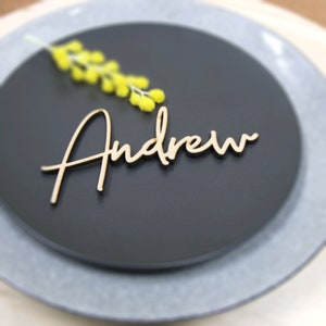 Place Card Names Acrylic Wooden Personalised Guest Name Cut Out Laser Cut Wedding Decor Table Names Favours image 2