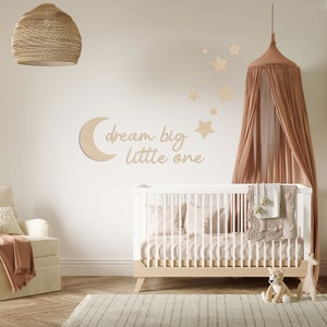 Dream Big Little One • Wooden Wall Scripts • Kids Room Decor • Nursery Baby Room • Kids Wall Art