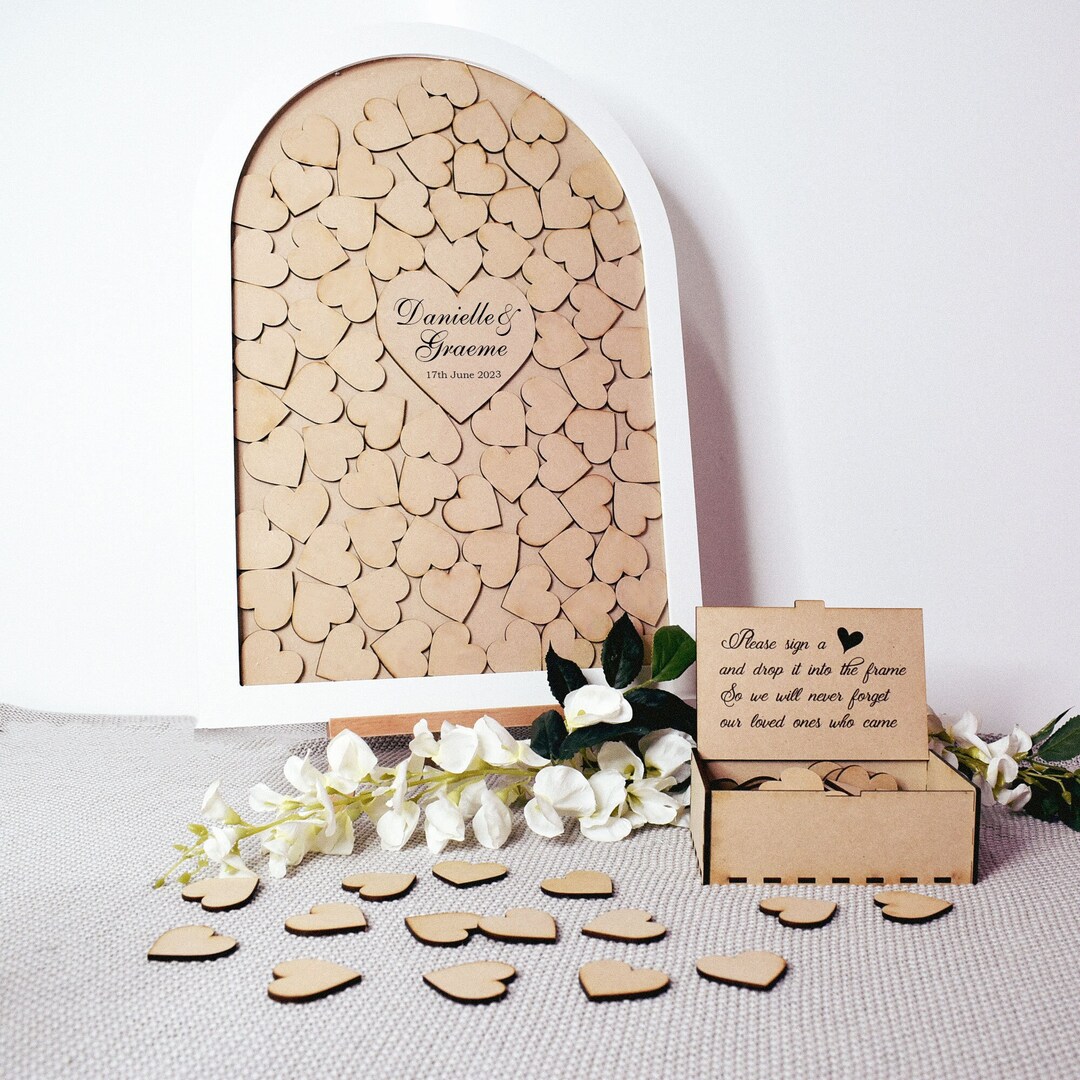 Arch Shape Guest Book Drop Box Alternative Any Event Signature Board