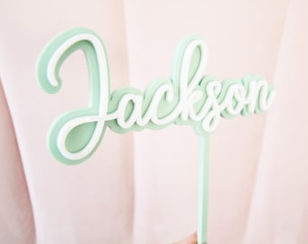 Personalised Name Acrylic Cake Topper | Layered 3D Cake Topper | Cake Decoration | Party Celebration Event Sign