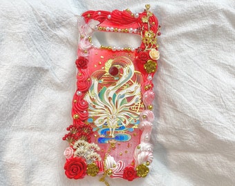 Chinese Style Nine-Tailed Fox Decoden Phone Case