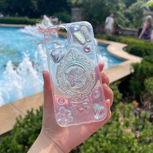Glitter Baroque Angel Resin Phone Case For All Brand