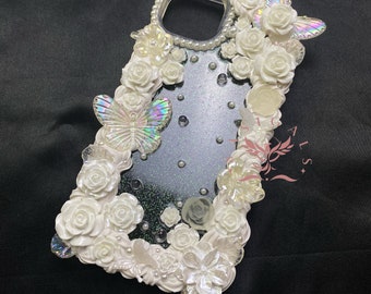Prachtig wit Decoden-telefoonhoesje in barokstijl voor alle merken