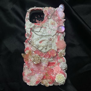 Gorgeous Pink Baroque Style Decoden Phone Case for All Brand