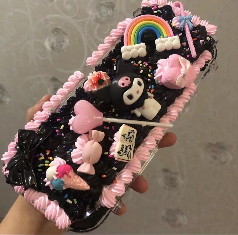 Handmade Kuromi Decoden Nintendo Switch Case Handmade Kuromi Decoden Nintendo Switch Case