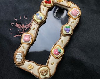 Cute Toast Decoden Phone Case For All Brand