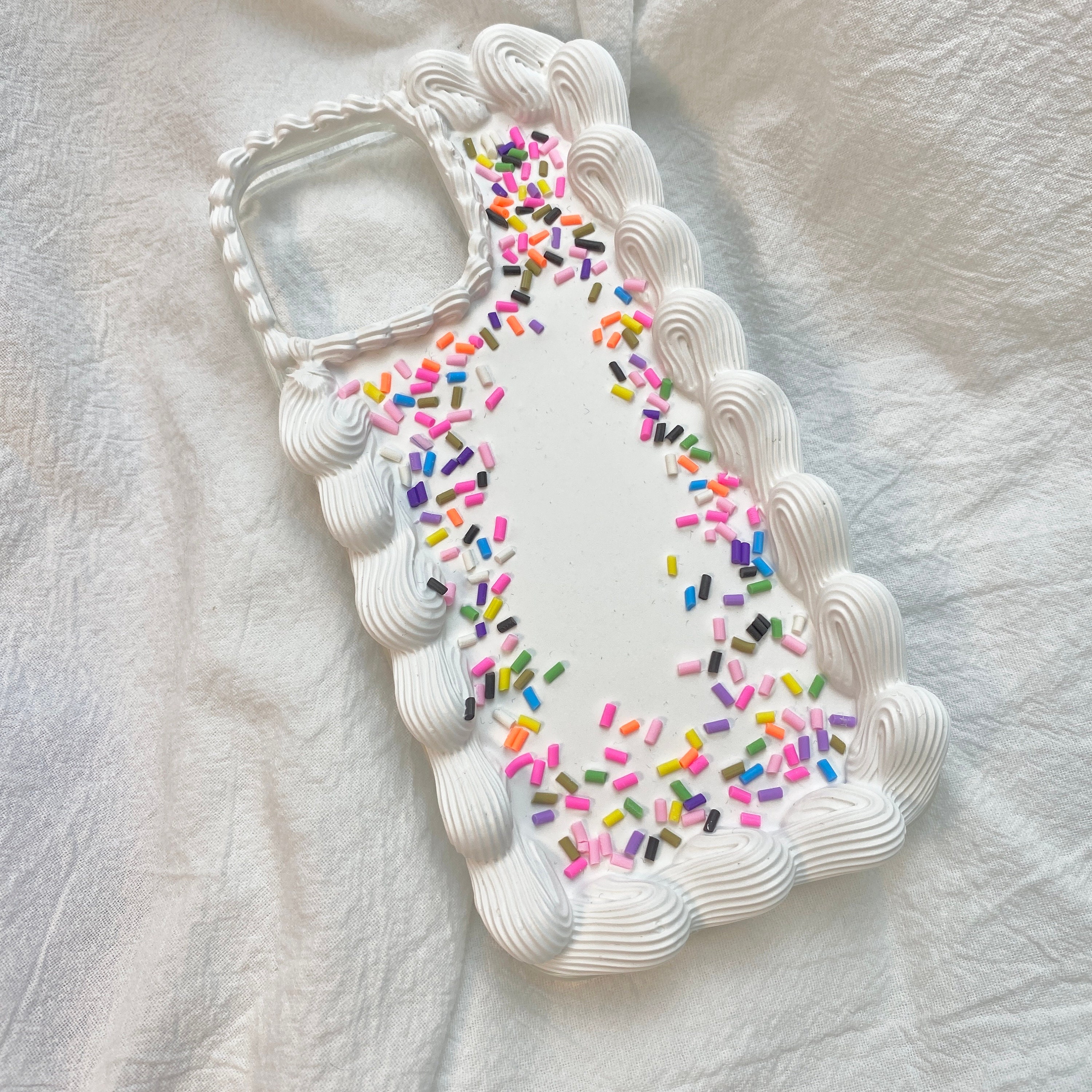 Fake Whipped Cream / Sillicone Frosting Clay / Faux Icing (White / 50ml + 2  Piping Tips) Phone Case Deco Dollhouse Sweets Decoden CLAY10
