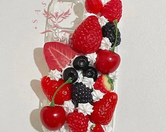 Strawberry Cake Decoden Phone Case