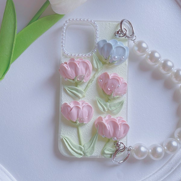 Elegant Tulip Decoden Phone Case For All Brand