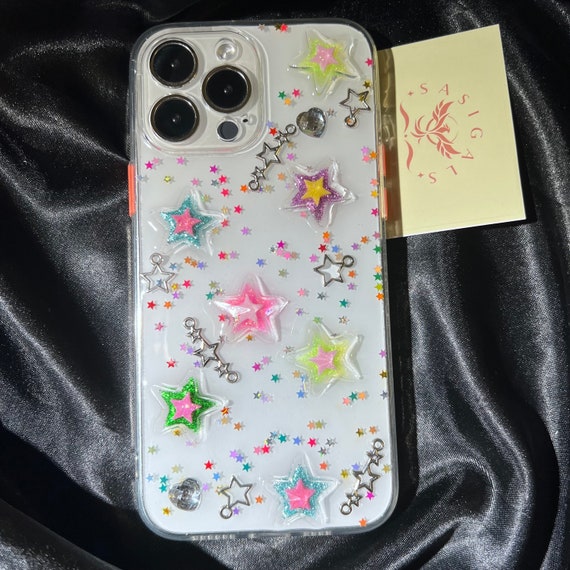 Cute Stars Y2K Resin Phone Case for All Brand