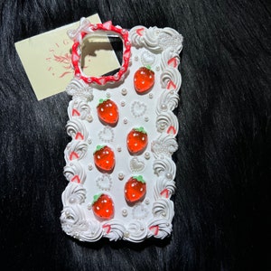 Kawaii Strawberry Decoden Phone Case For All Brand