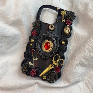 Dark And Red Gothic Decoden Phone Case