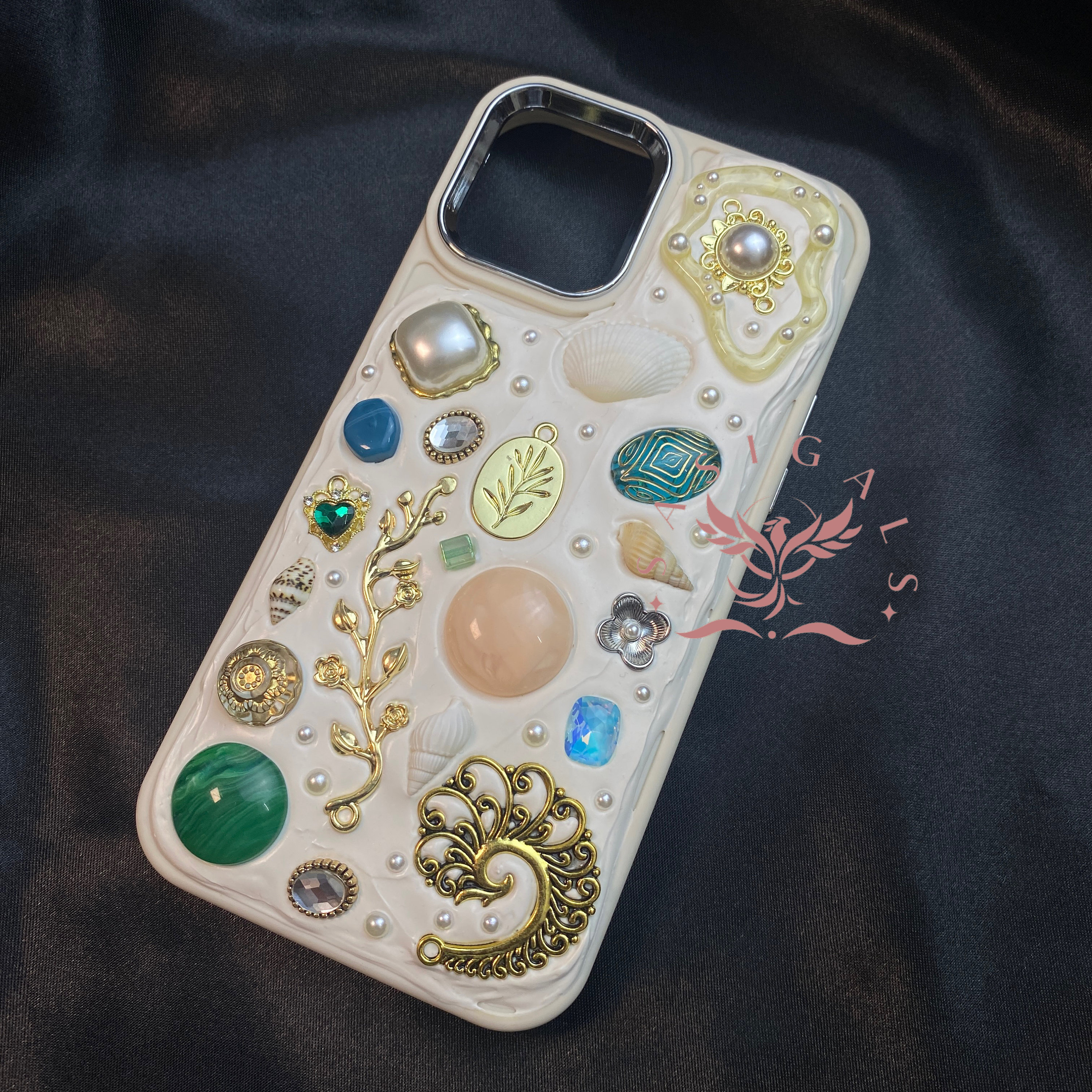 European Style Mosaic Trinket Decor Decoden Phone Case - Etsy