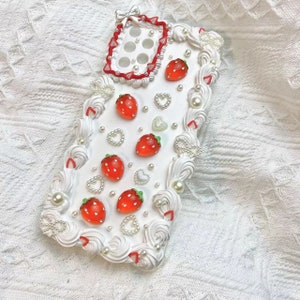 Kawaii Strawberry Decoden Phone Case For All Brand