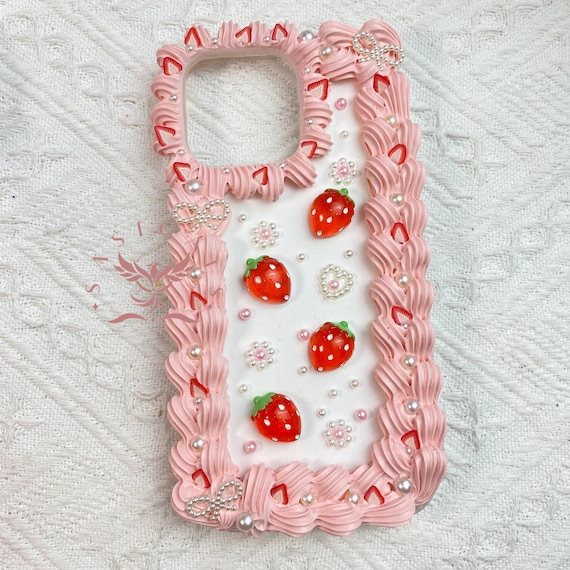 Raspberry Strawberry Cake Decoden Phone Case