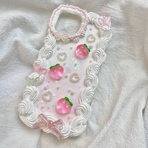 Kawaii Peach Decoden Phone Case