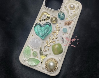 Boho Green Stone  Mosaic Decor Phone Case For All Brand