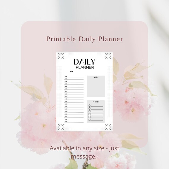 Printable Daily Planner PDF Instant Download. - Etsy