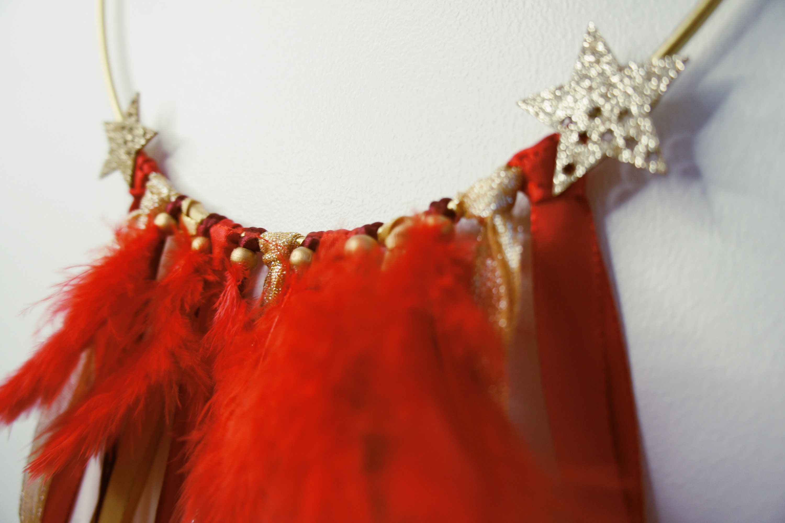 Attrape-Rêves Rouge/Doré