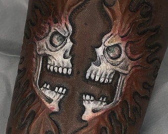 Single bracer arm cuff leather